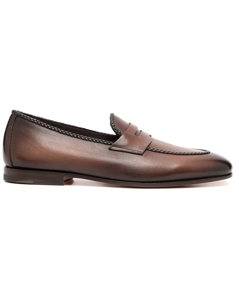 Santoni Klassische Penny-Loafer - Braun Braun