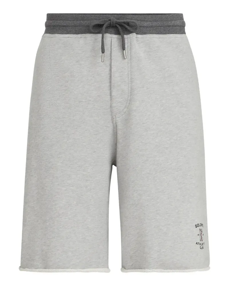 Brunello Cucinelli Bermudas aus Baumwollfrottee mit Stickerei - Grau Grau