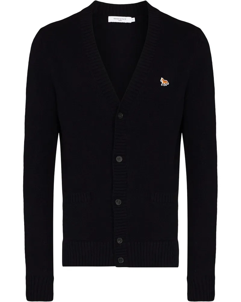Kitsuné Cardigan mit V-Ausschnitt - Blau Blau