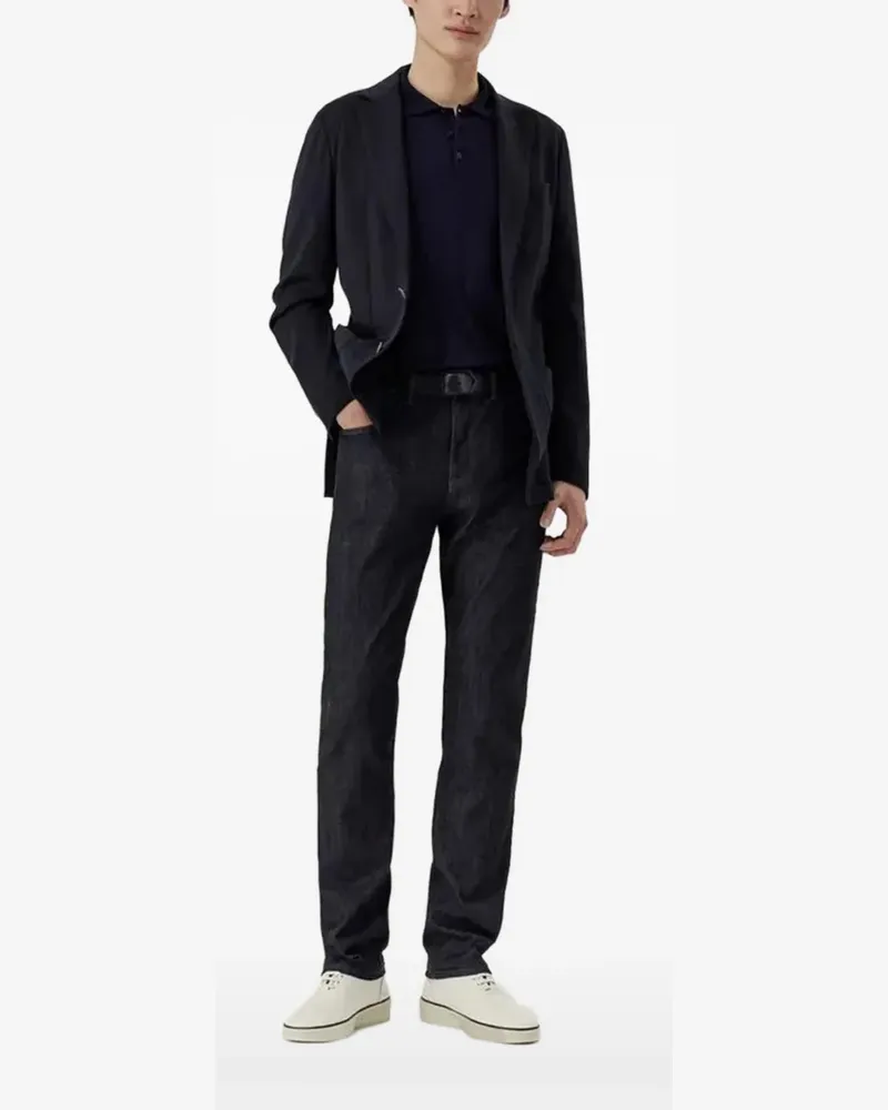 Canali Sakko mit fallendem Revers - Blau Blau
