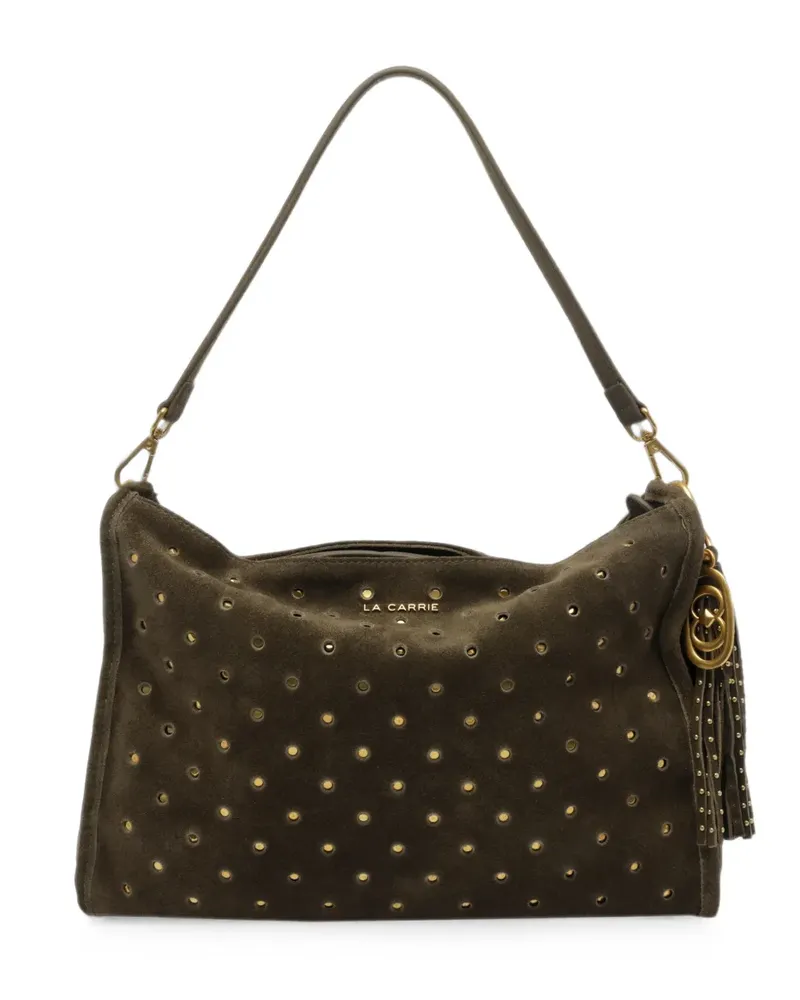 LA CARRIE Downtown Schultertasche mit Nieten - Grün Grün
