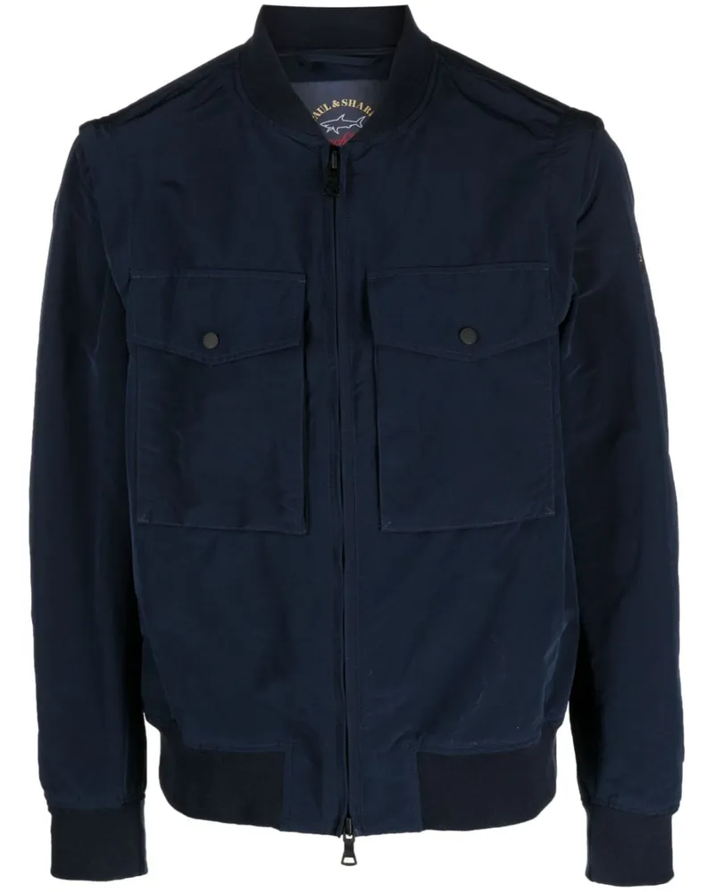 Paul & Shark Bomberjacke mit Klappentaschen Blau