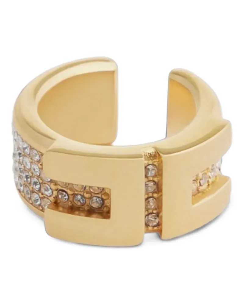 Elisabetta Franchi Ear Cuff Ohrring mit Strass - Gold Gold