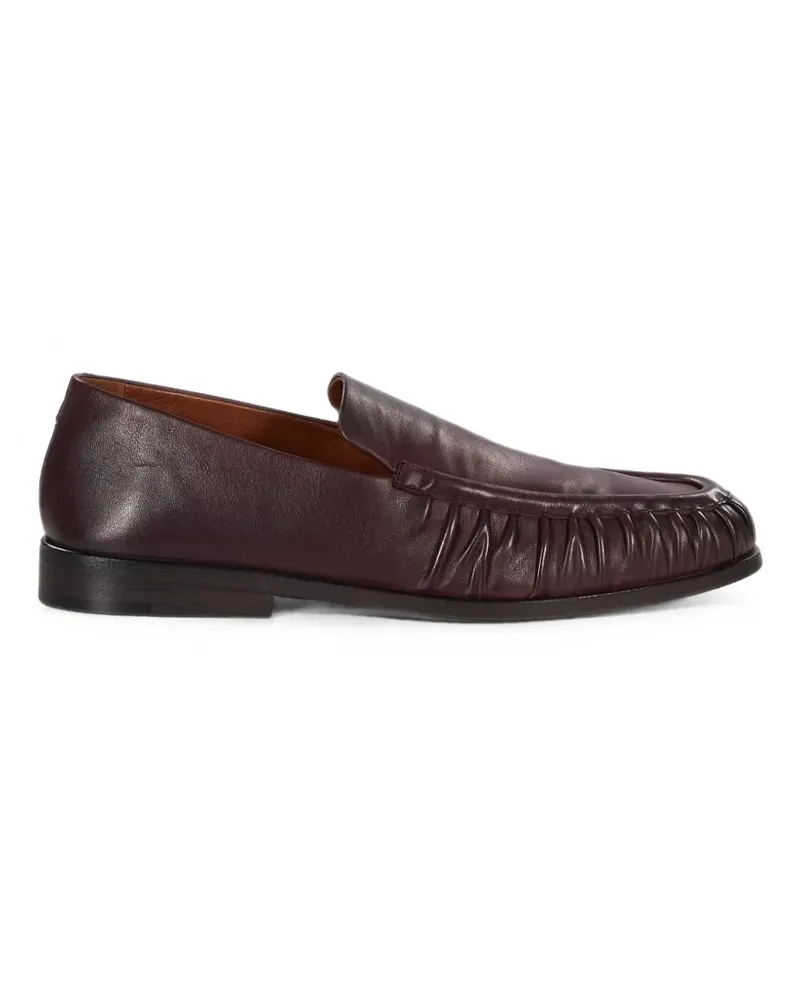 Marsèll Mocassino ruched leather loafers - Braun Braun