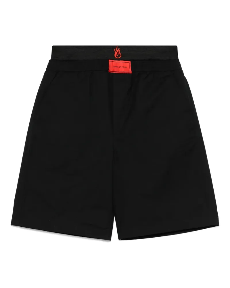 Vision Of Super Shorts mit Flammenstickerei - Schwarz Schwarz