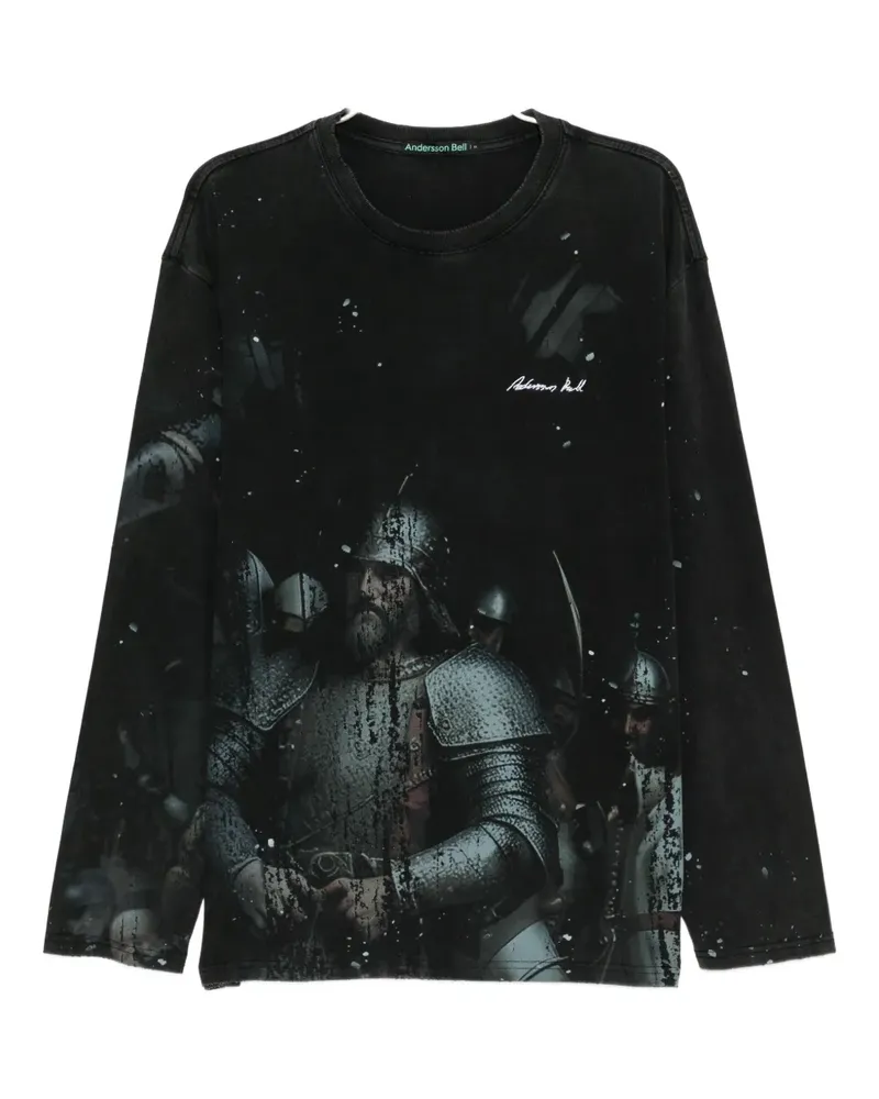 Andersson Bell T-Shirt mit Ritter-Print - Grau Grau