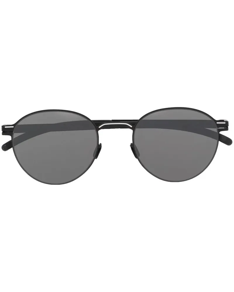Mykita Sonnenbrille mit rundem Gestell - Schwarz Schwarz