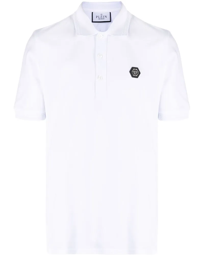 Philipp Plein Poloshirt mit Schlangen-Print - Weiß Weiß