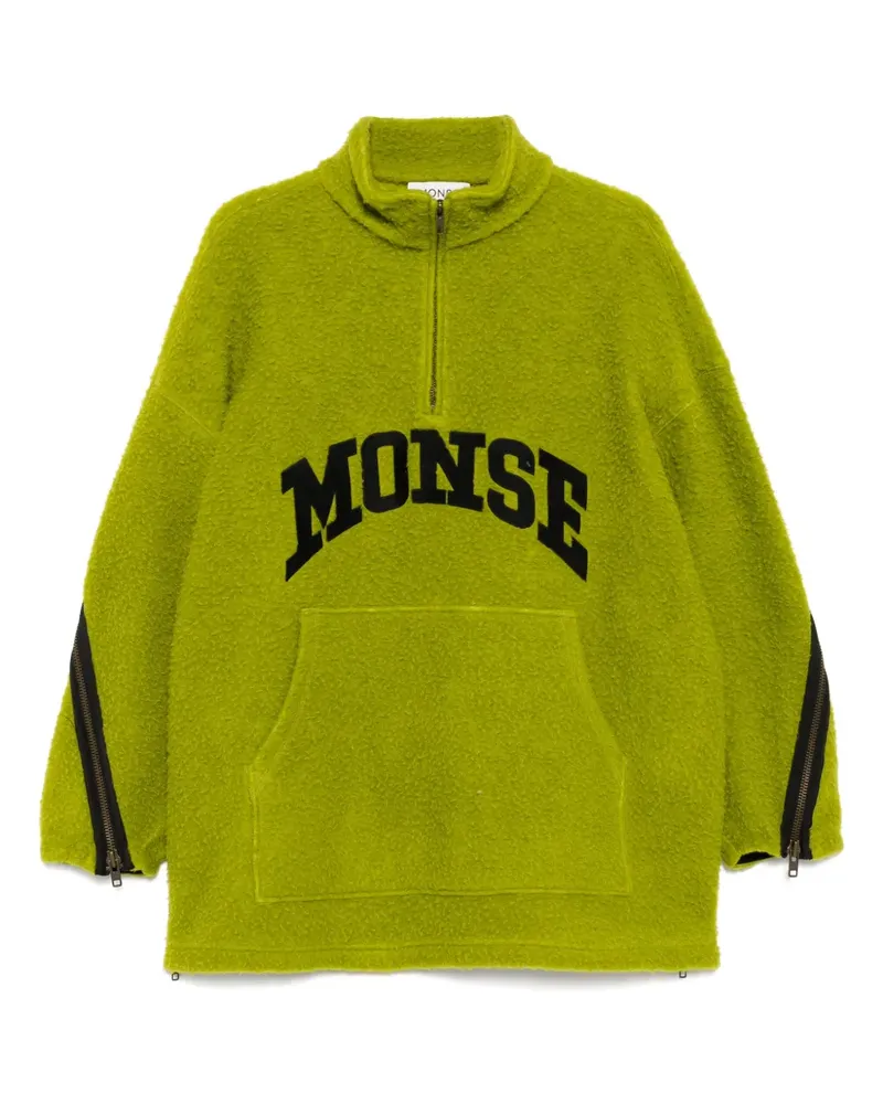 Monse Fleece-Sweatshirt mit Reißverschluss - Grün Grün