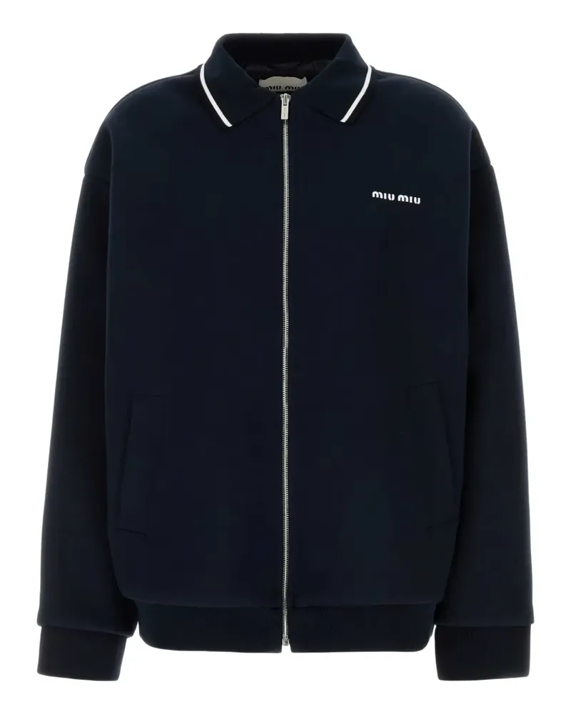 Miu Miu Jacke mit Polokragen - Blau Blau