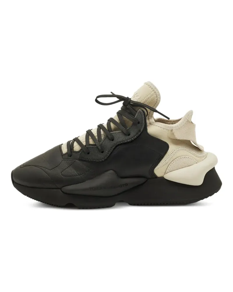 Y-3 Kaiwa lace-up leather sneakers - Schwarz Schwarz