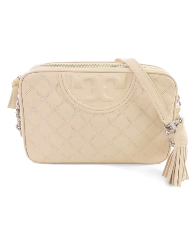 Tory Burch quilted tassel-detail shoulder bag - Nude Nude