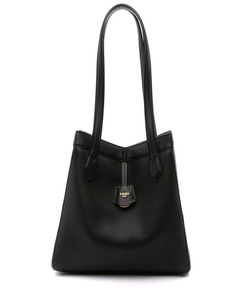 Fendi Mittelgroße Origami Schultertasche - Schwarz Schwarz