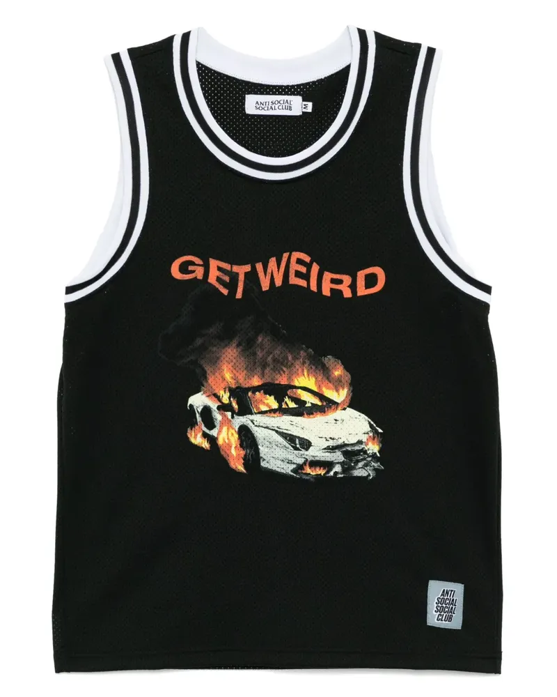 Anti Social Social Club Burnout Basketball-Weste - Schwarz Schwarz
