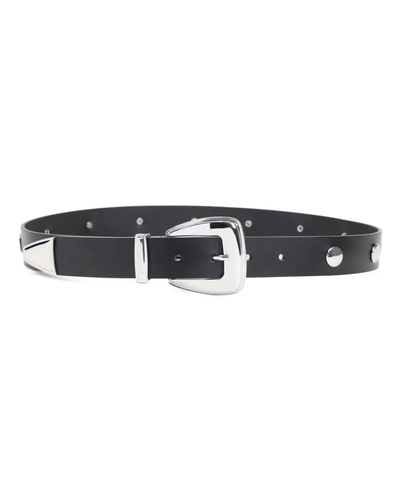 FRANKIE Shop studded leather belt - Schwarz Schwarz