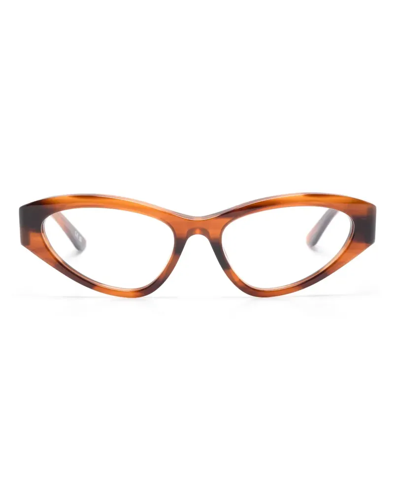 Balenciaga Brille mit Logo-Print - Braun Braun