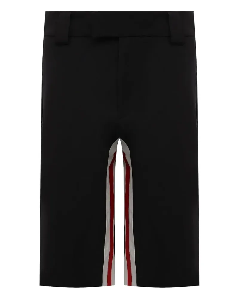 Prada Gestreifte Shorts - Schwarz Schwarz