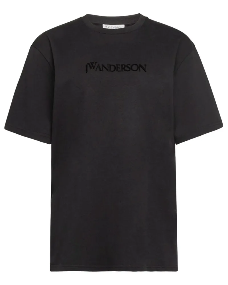 J.W.Anderson T-Shirt mit Logo-Stickerei - Schwarz Schwarz