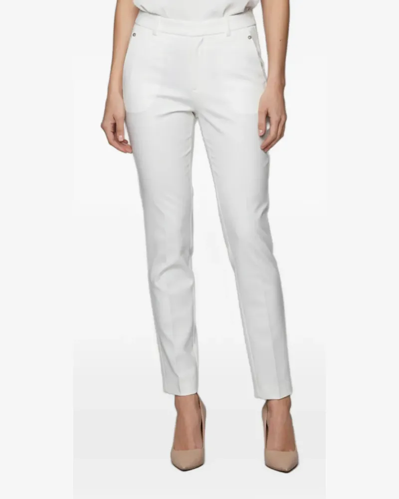 Roland Mouret crepe tapered trousers - Weiß Weiß