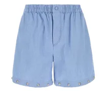 Jeans-Shorts mit Nieten - Blau