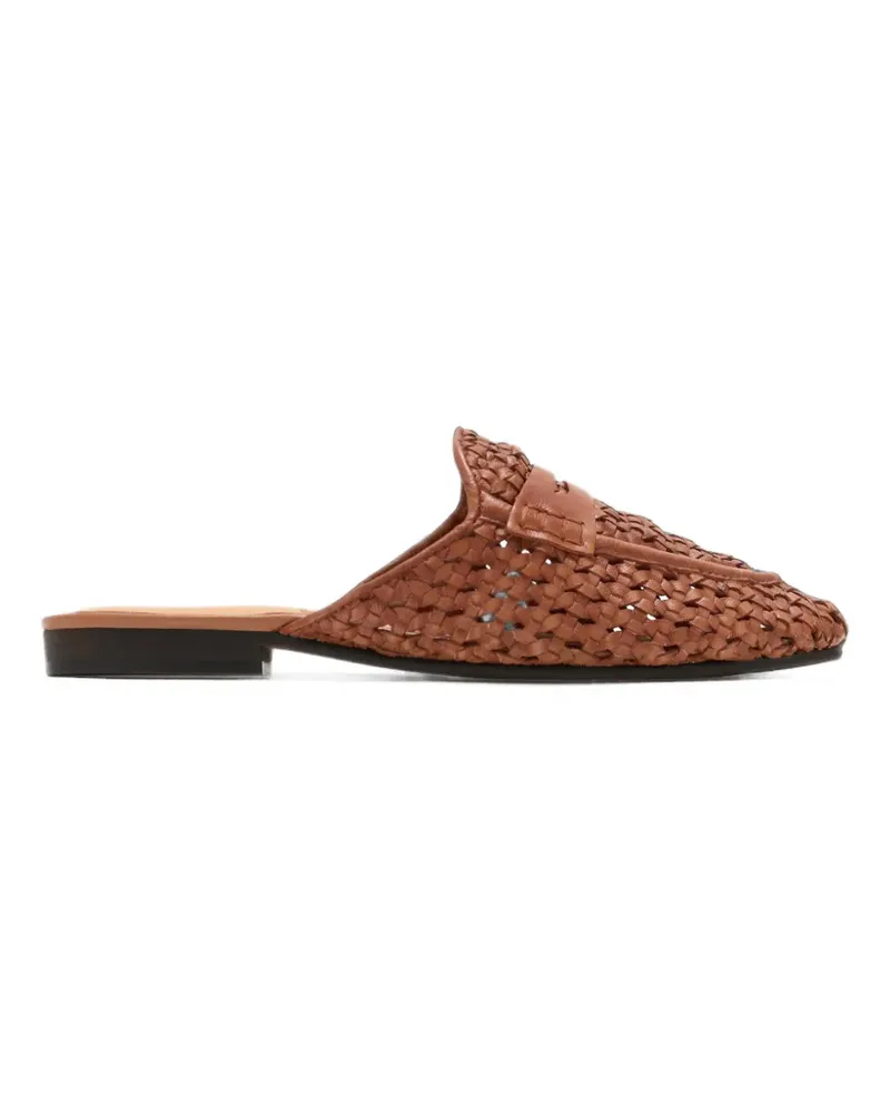 Sam Edelman Gewebte Tullie Mules - Braun Braun