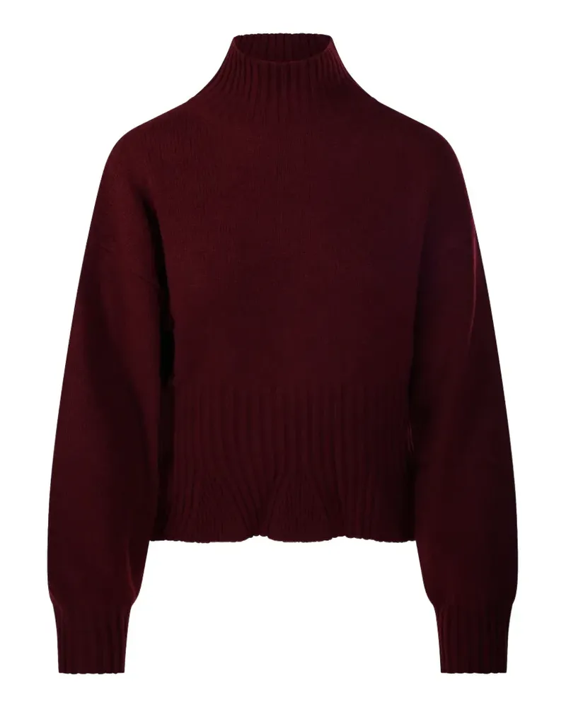 ALLUDE Gerippter Pullover - Rot Rot