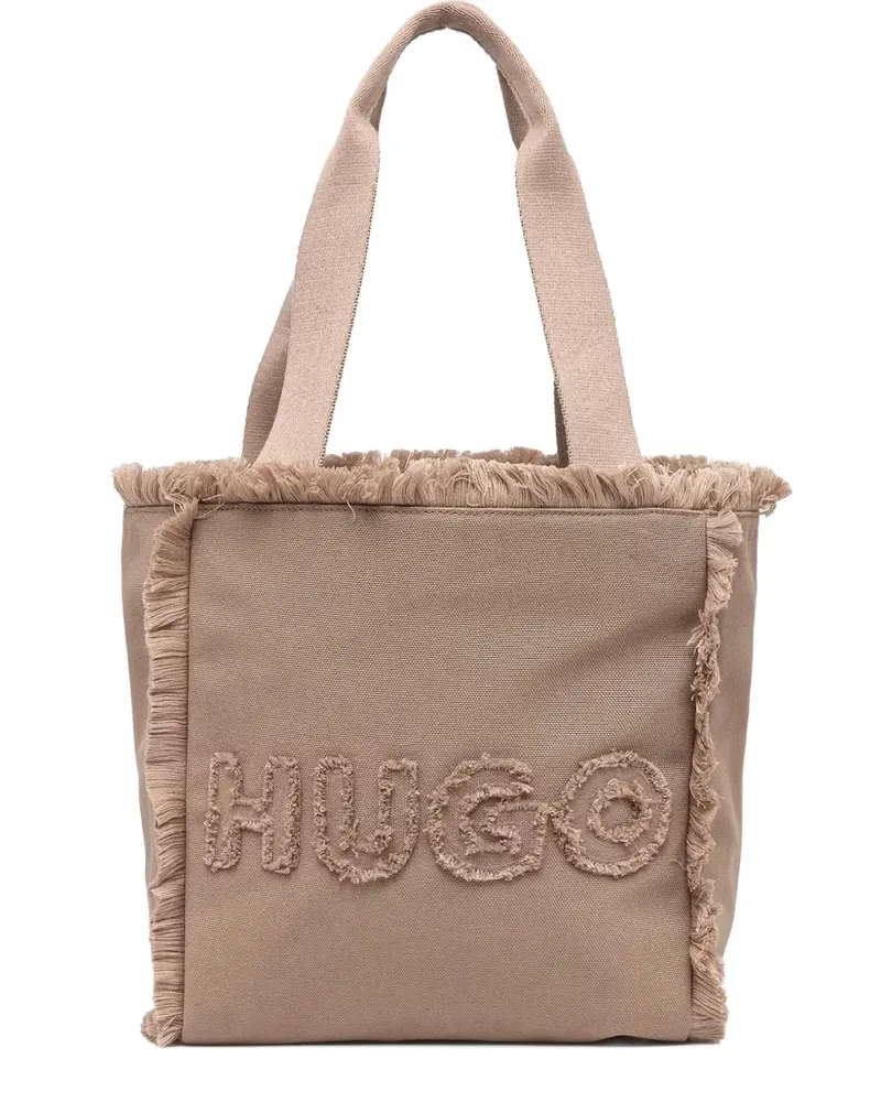 HUGO BOSS Tote Bag mit Logo-Stickerei - Braun Braun