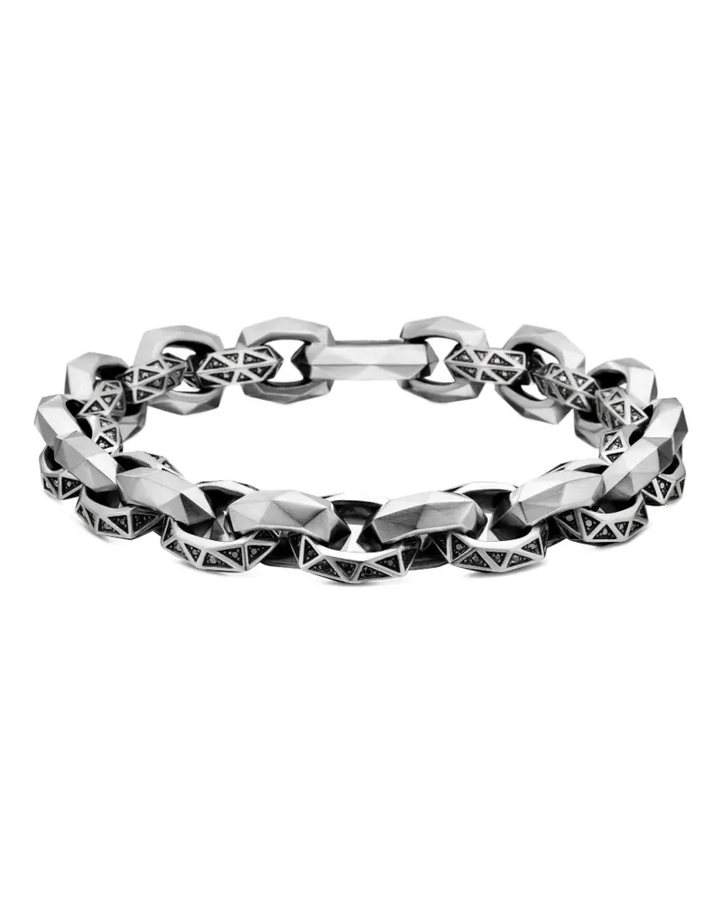 David Yurman Torqued Faceted Link Armband aus Sterlingsilber 11,6mm Silber