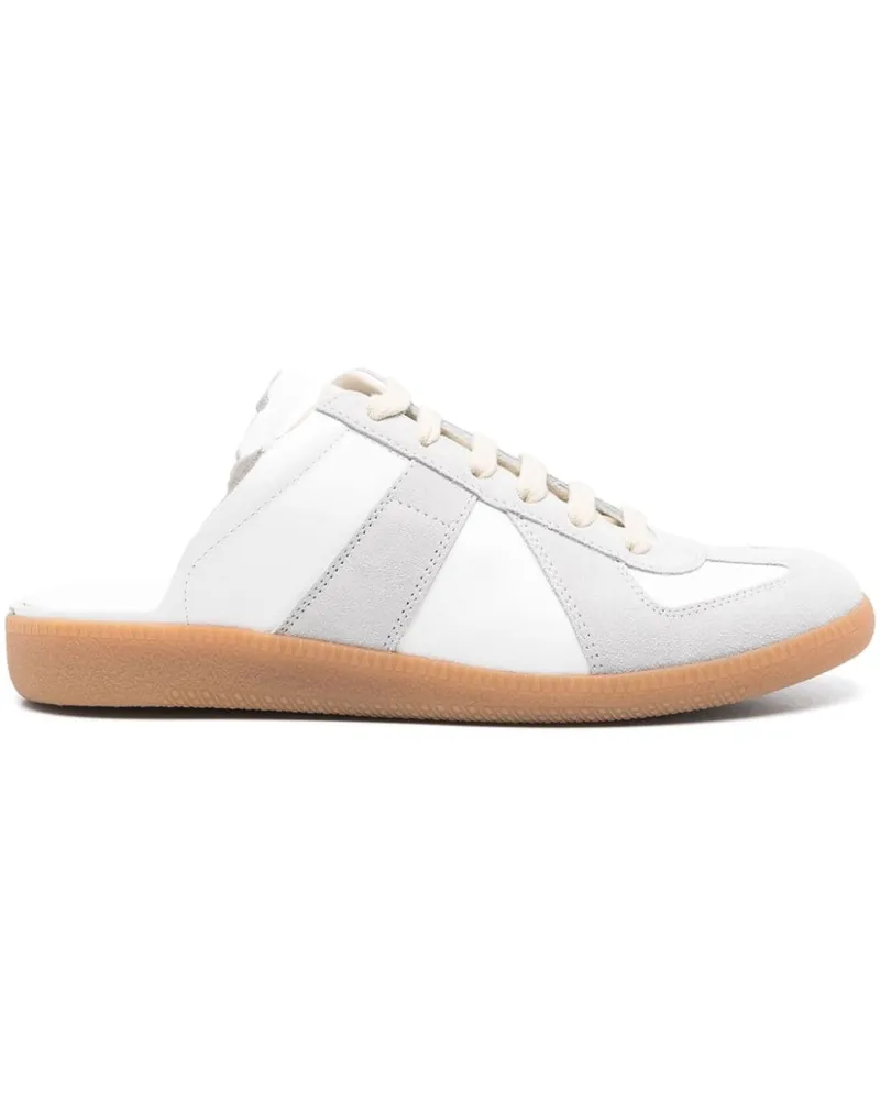 Maison Margiela Slipper mit Kontrasteinsätzen - Weiß Weiß