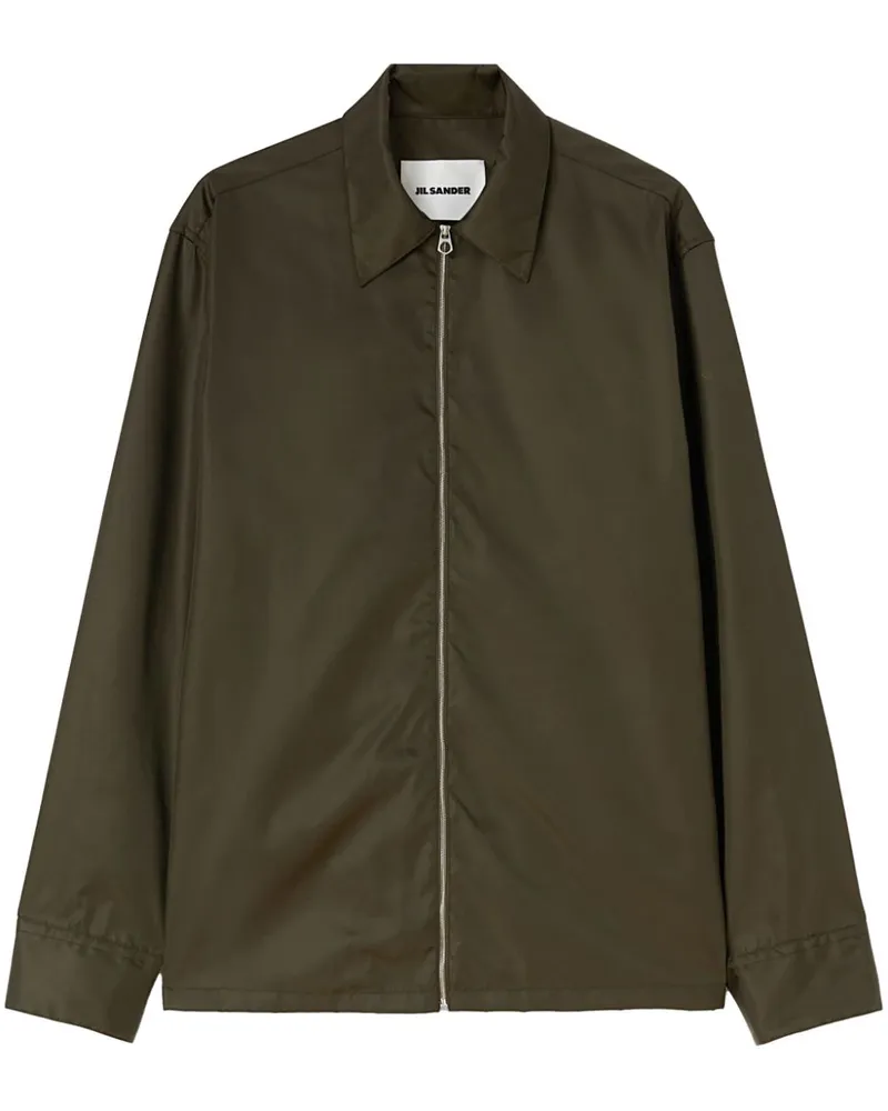 Jil Sander Hemdjacke mit Reißverschluss - Grün Grün