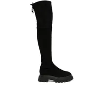 Overknee-Stiefel mit Schleifenverschluss - Schwarz