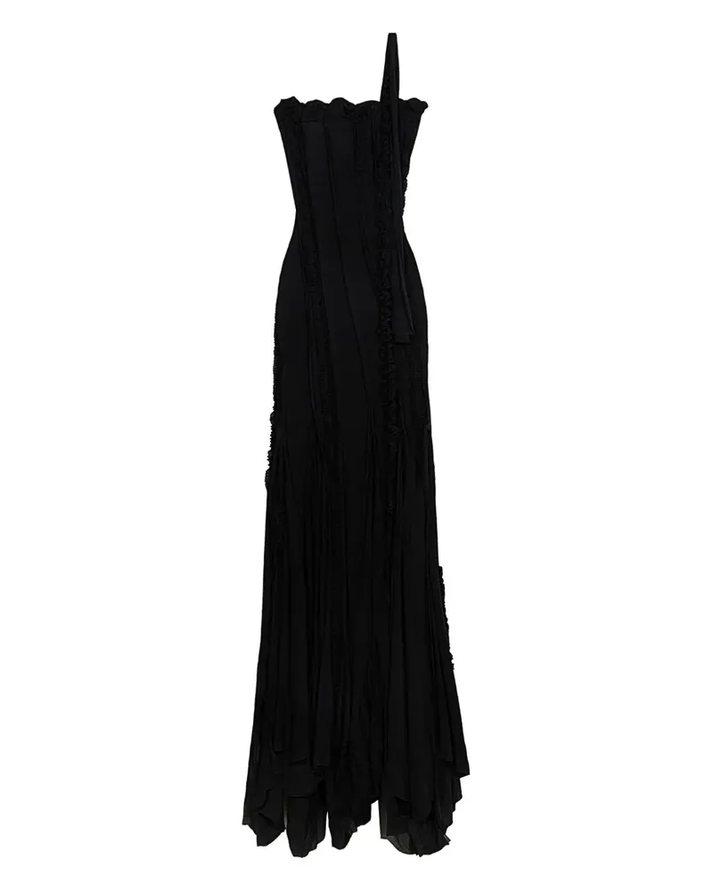 Blumarine Drapiertes Abendkleid - Schwarz Schwarz