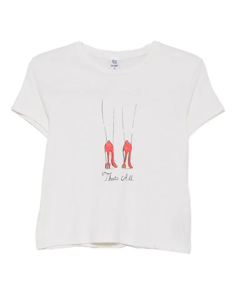 RE/DONE T-Shirt mit grafischem Print - Weiß Weiß