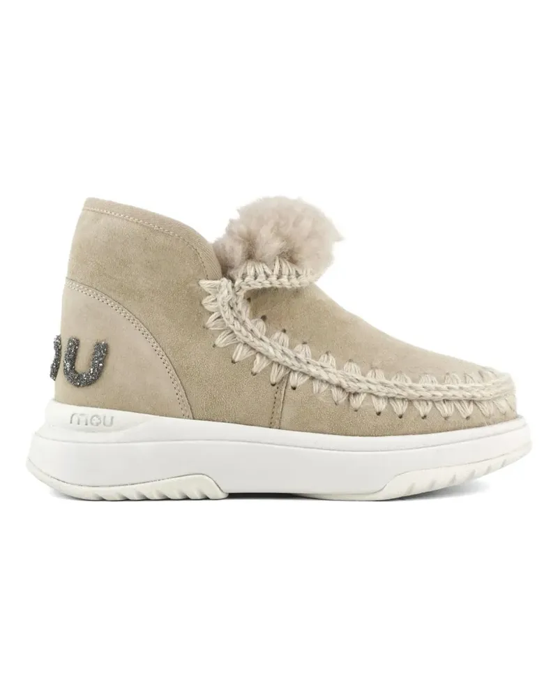 Mou eskimo jogger glitter logo sneakers - Nude Nude
