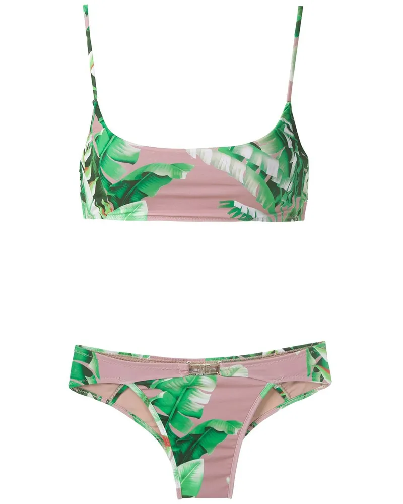 Amir Slama Bikini mit Print - Grün Grün