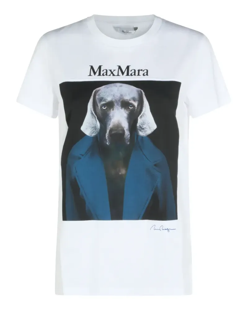 Max Mara photographic-print logo-print T-shirt - Weiß Weiß