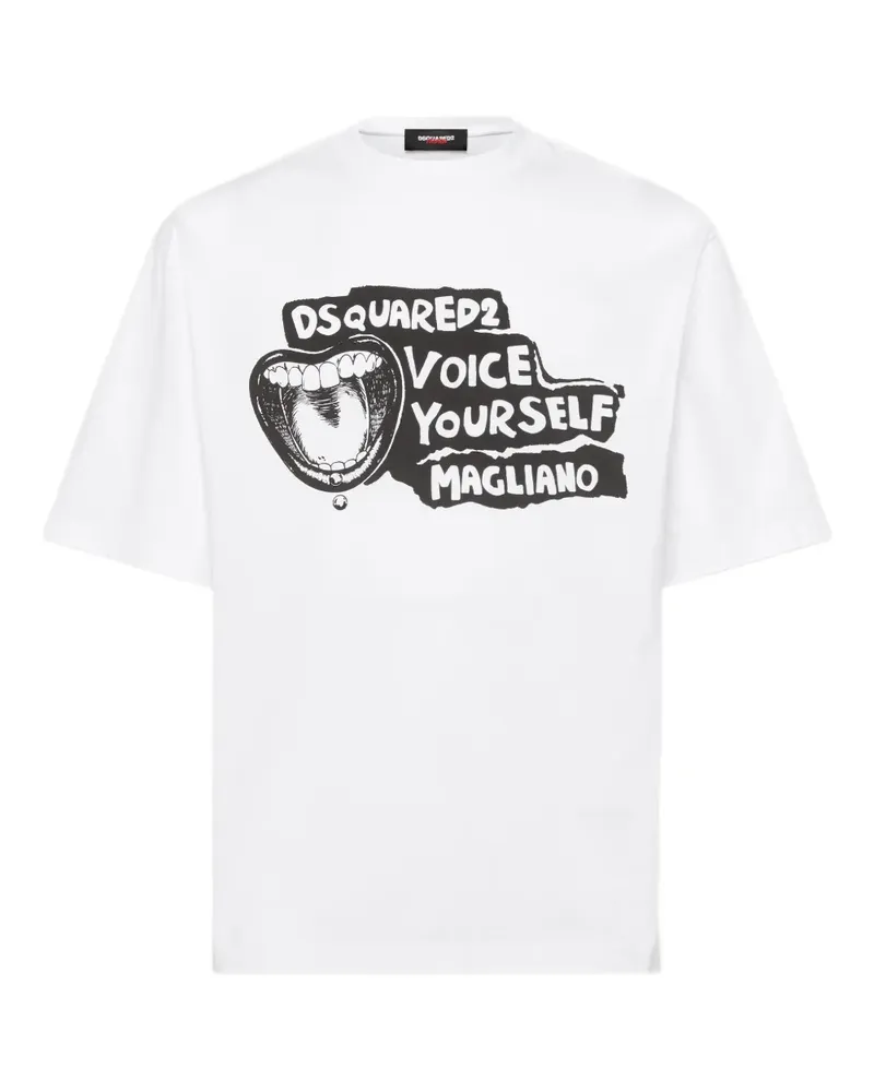 Dsquared2 x Magliano T-Shirt mit Print - Weiß Weiß