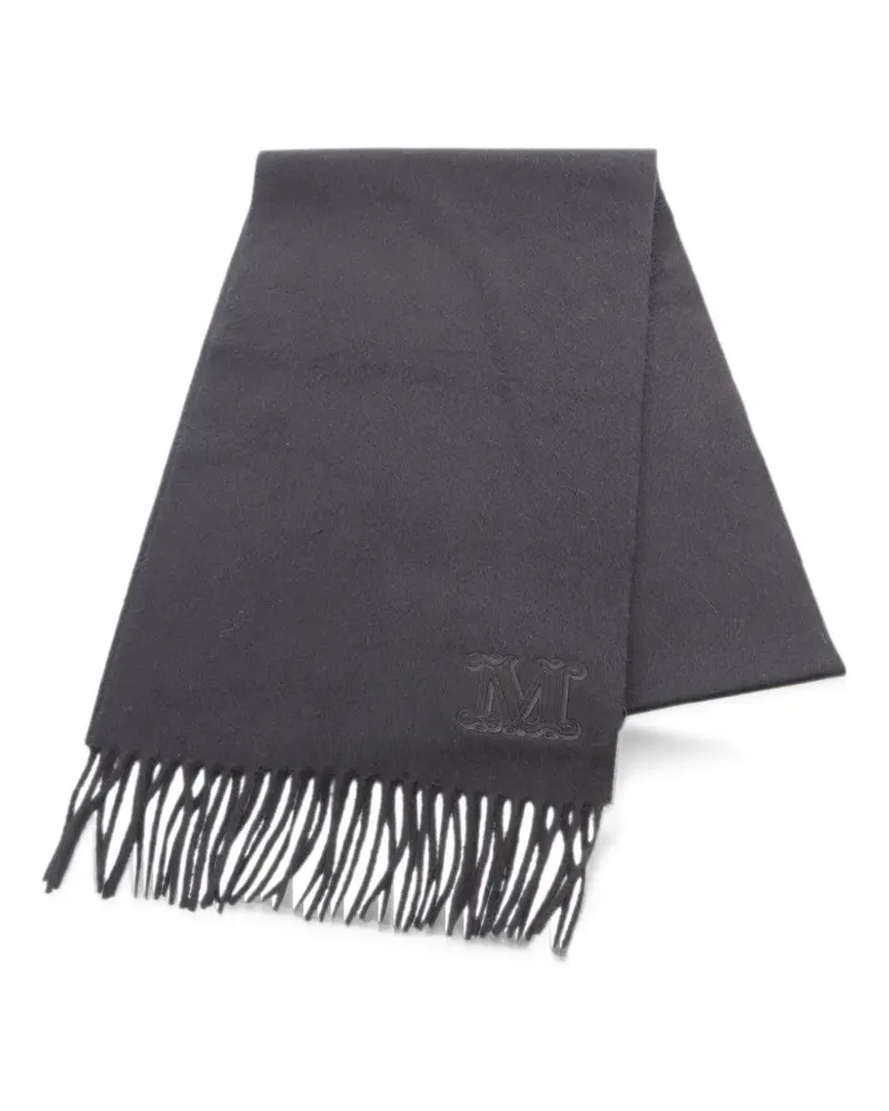 Max Mara 2020s monogram-embroidered scarf - Schwarz Schwarz