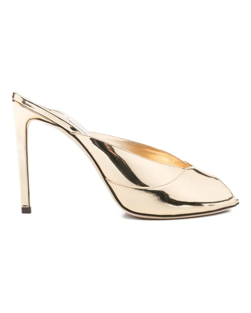 Jimmy Choo Brigitte Mules mit Peeptoe - Gold Gold