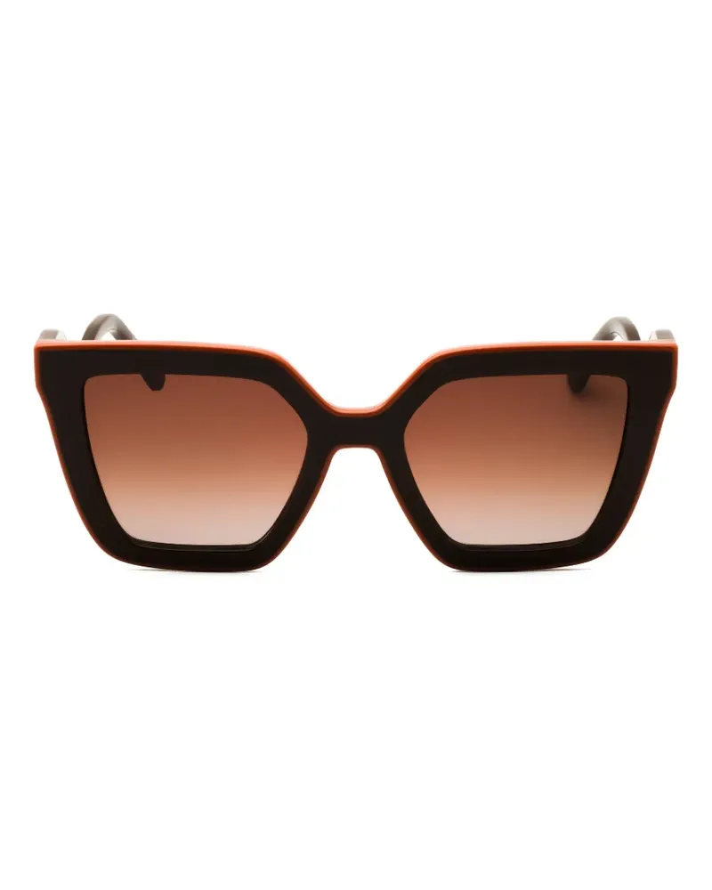 Longchamp geometric-frame sunglasses - Braun Braun