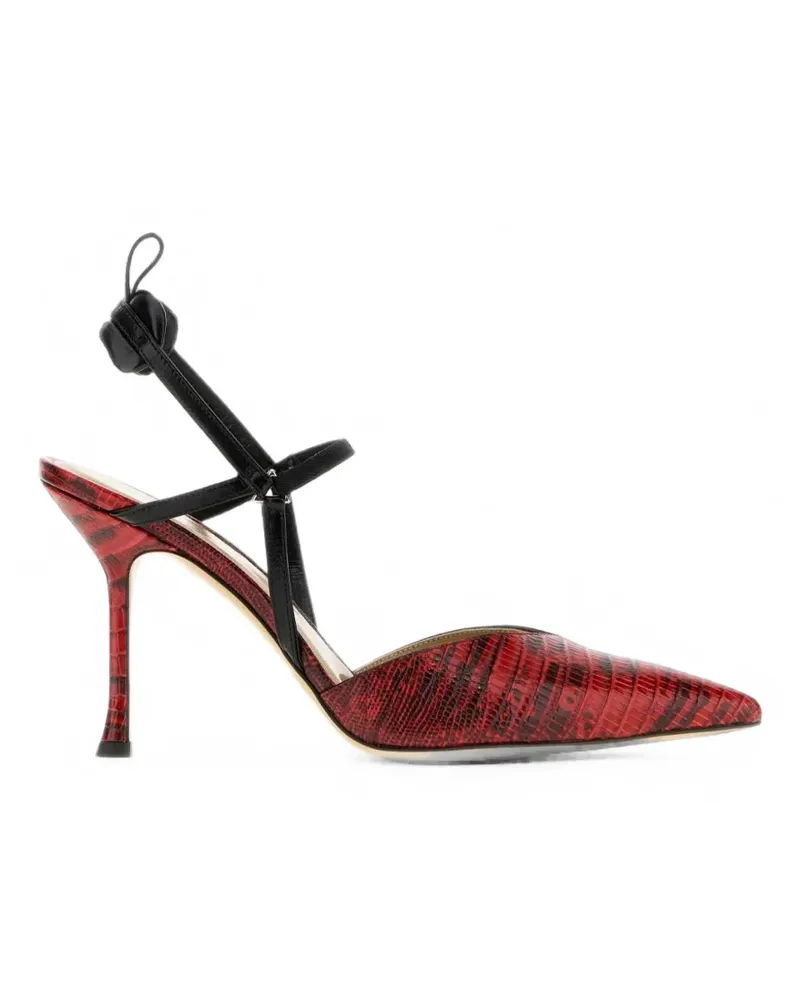 Fendi Colibrì lizard-effect leather pumps - Rot Rot