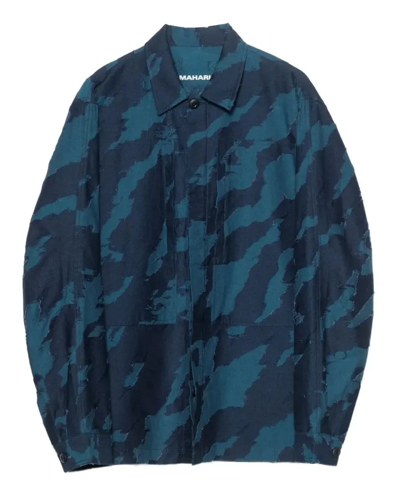 maharishi Hemd mit Camouflage-Print - Blau Blau