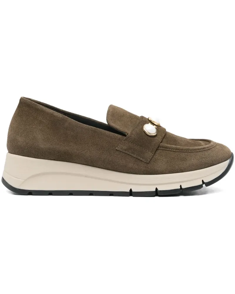 Melluso Loafer mit Perlen - Braun Braun