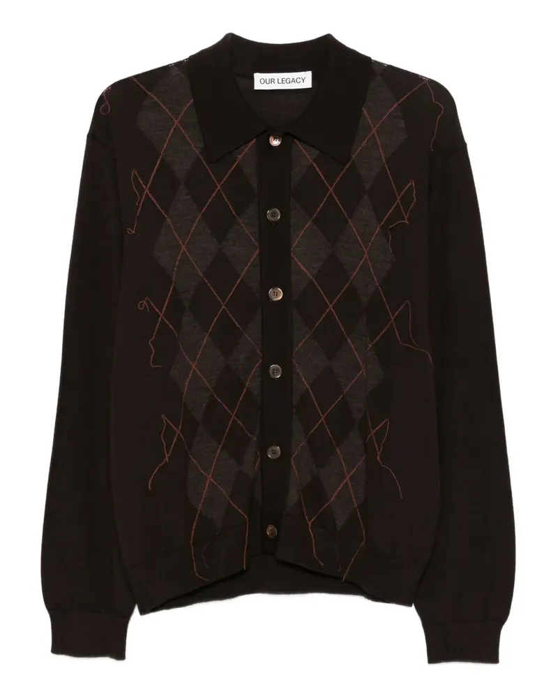Our Legacy Cardigan mit Argyle-Muster - Braun Braun