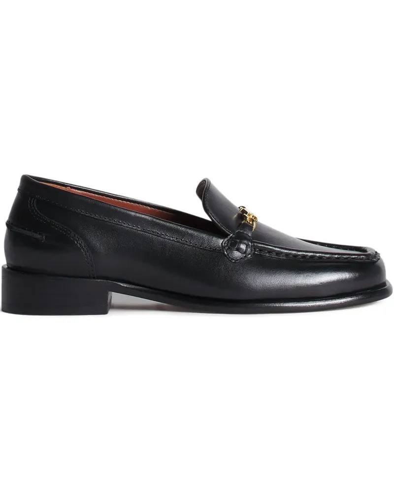 Kitsuné Fox-detail loafers - Schwarz Schwarz