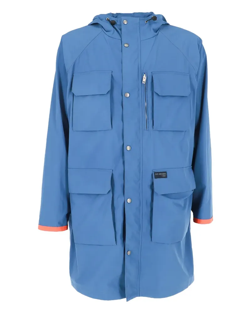 Fay Kapuzenjacke mit Taschen - Blau Blau