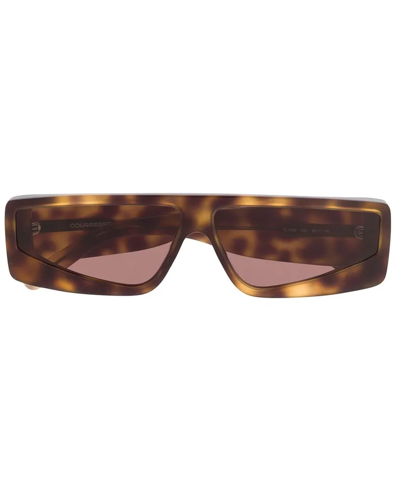 Courrèges Sonnenbrille in Schildpattoptik - Braun Braun