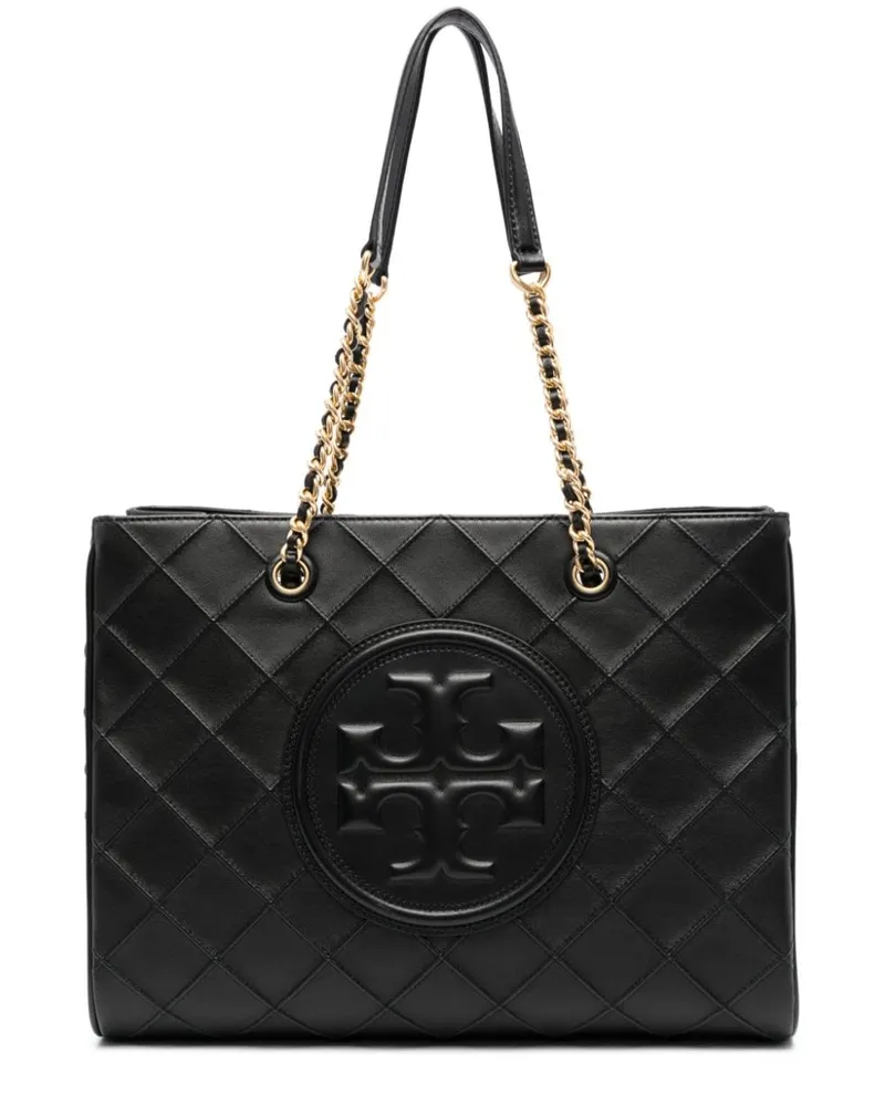 Tory Burch Fleming Soft Tote Bag mit Kettenriemen - Schwarz Schwarz
