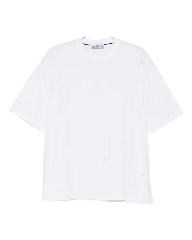 Stone Island logo-embroidered T-shirt - Weiß Weiß