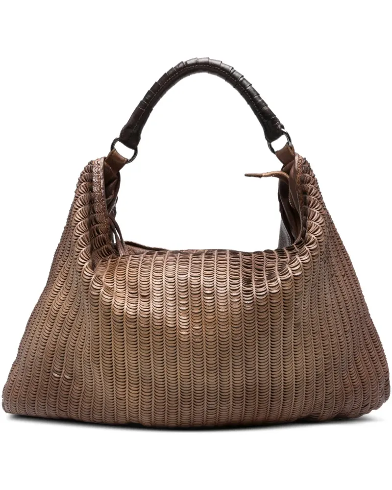 Reptile's House woven leather shoulder bag - Braun Braun